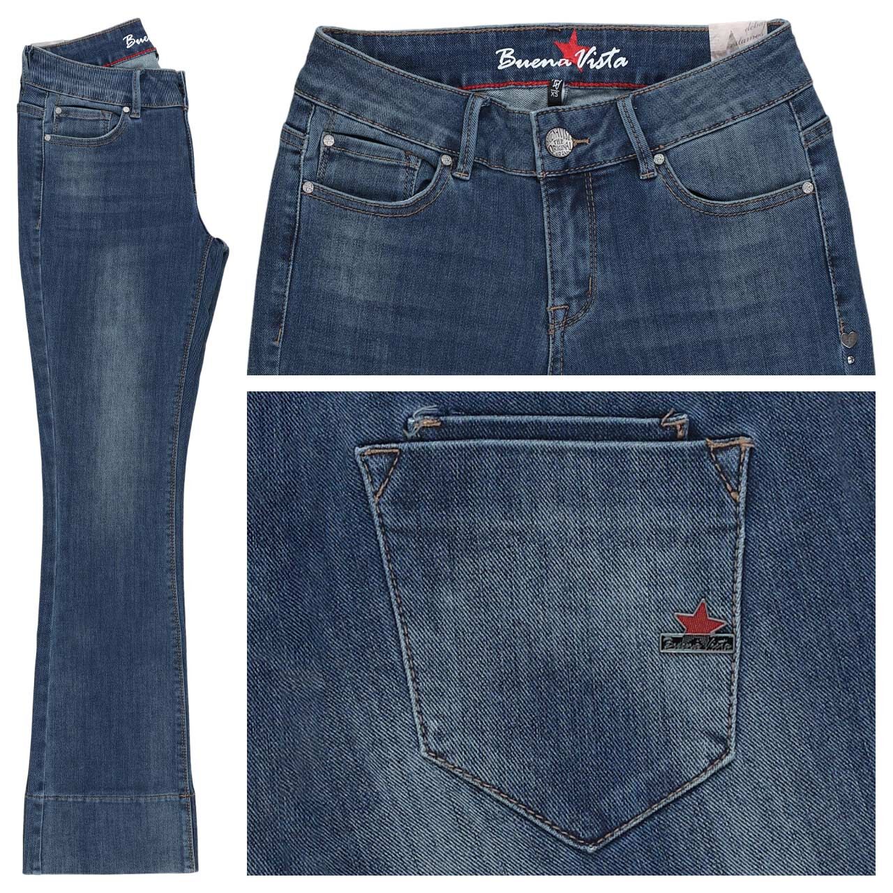Buena Vista Italy K Bootcut Stretch Denim Jeans blue denim