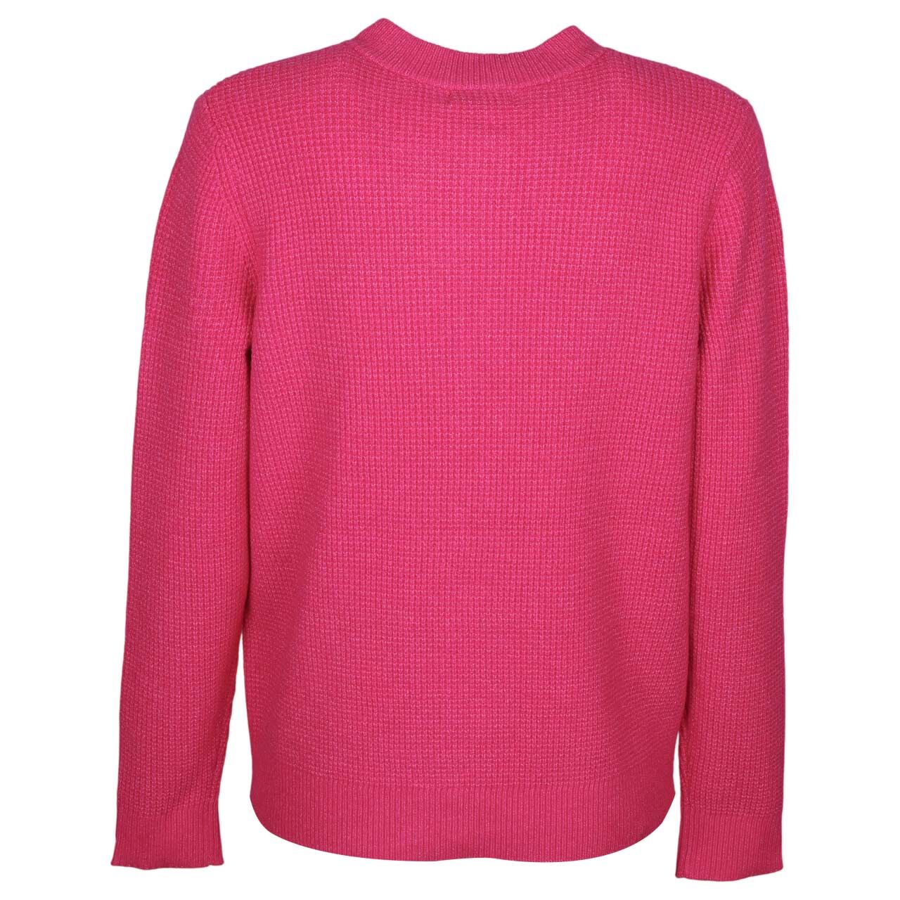 Damen Strickjacke Structured Cosy Cardigan von Cecil in Pink meliert, Rückansicht
