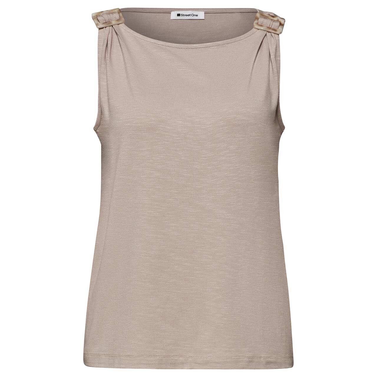 Street One Damen Top Jersey clay sand melange
