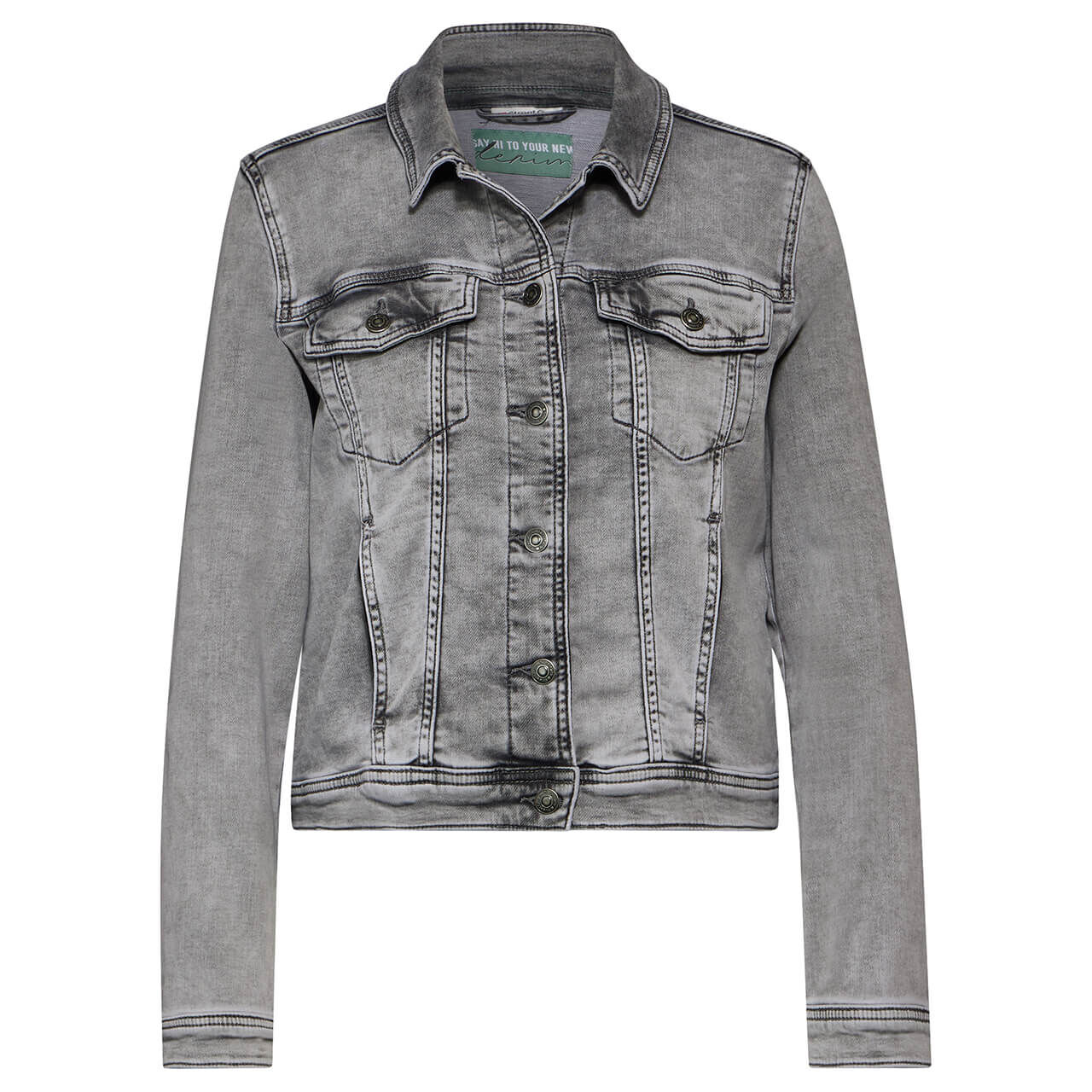 Street One Damen Jeansjacke grey random washed Street One Damen Jeansjacke grey random washed