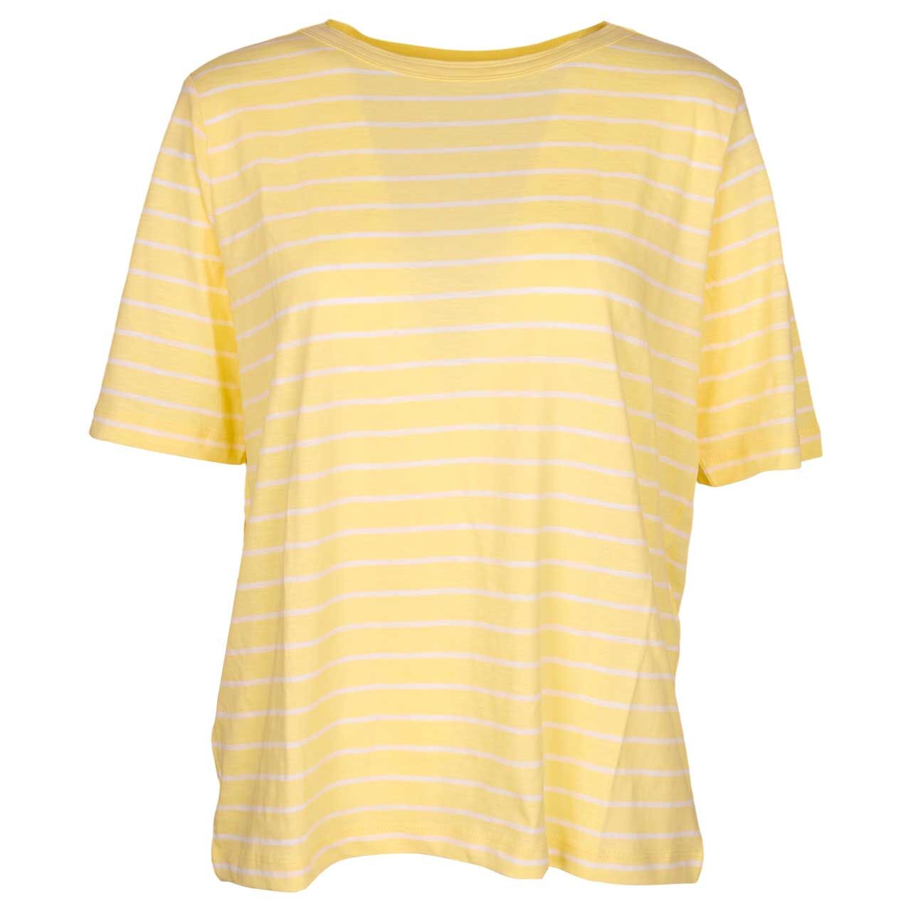 Cecil Damen T-Shirt Striped Slubyarn buttermilk yellow