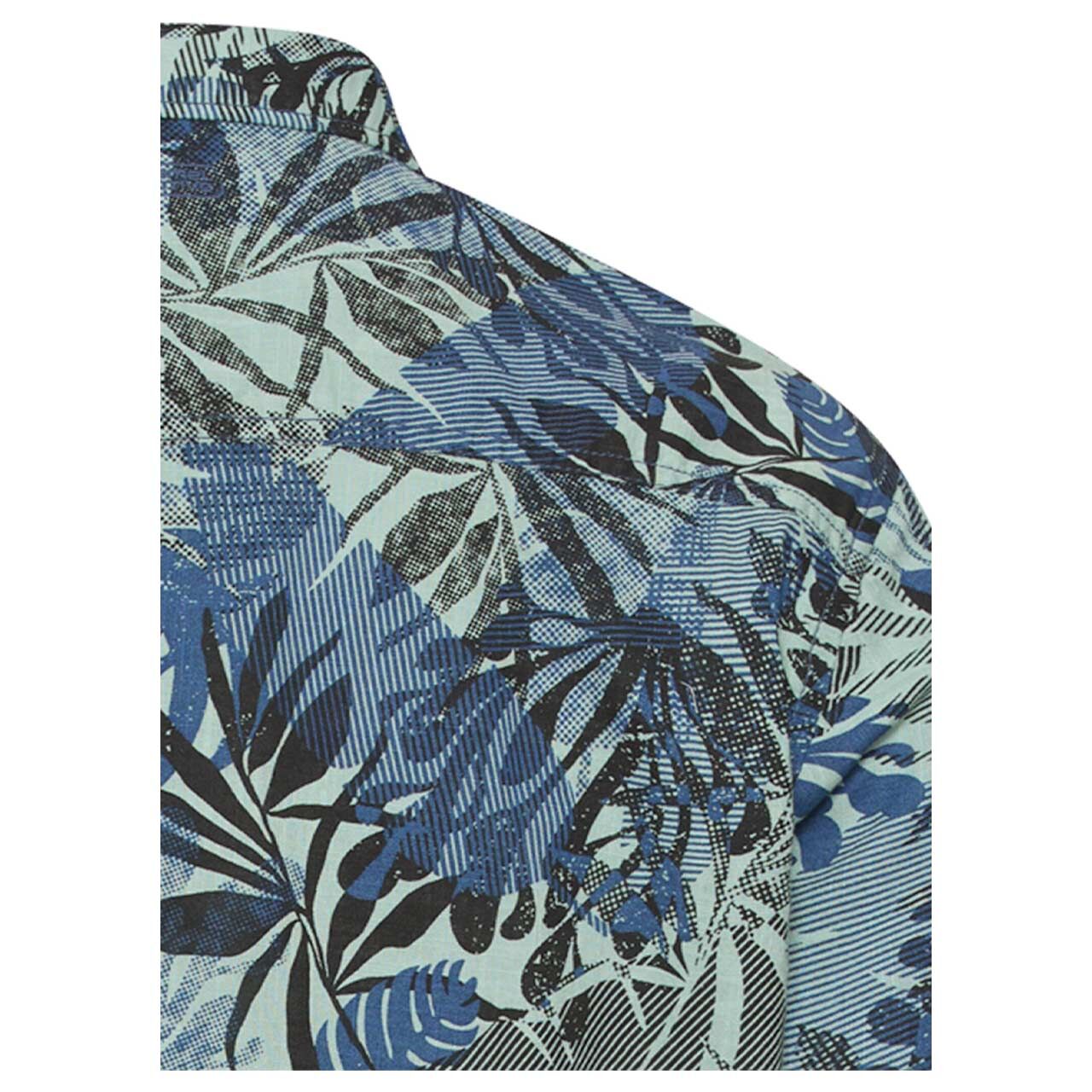 Herren Kurzarm Hemd von Camel active in der Farbe Blau mit Print, Detailansicht hinten