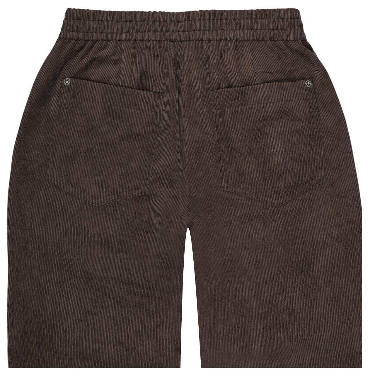 Damen 7/8 Cordhose Eva von MAC in Dunkelbraun, detaillierte Rückansicht