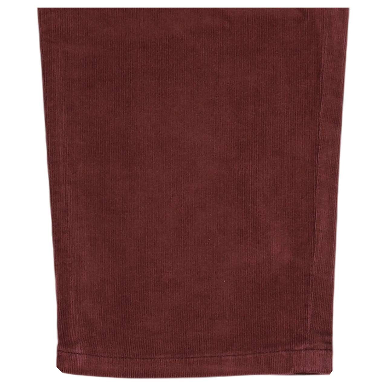 Herren Chino Cordhose Flexx Driver Pants von MAC in Rot-Braun, Detailansicht Saum