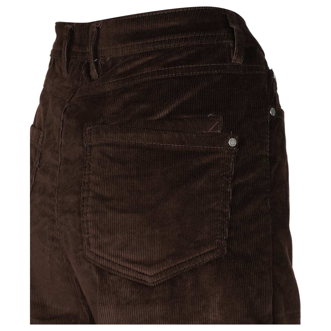 Damen Cordhose von s.Oliver in Dunkelbraun, Detailansicht Bund hinten