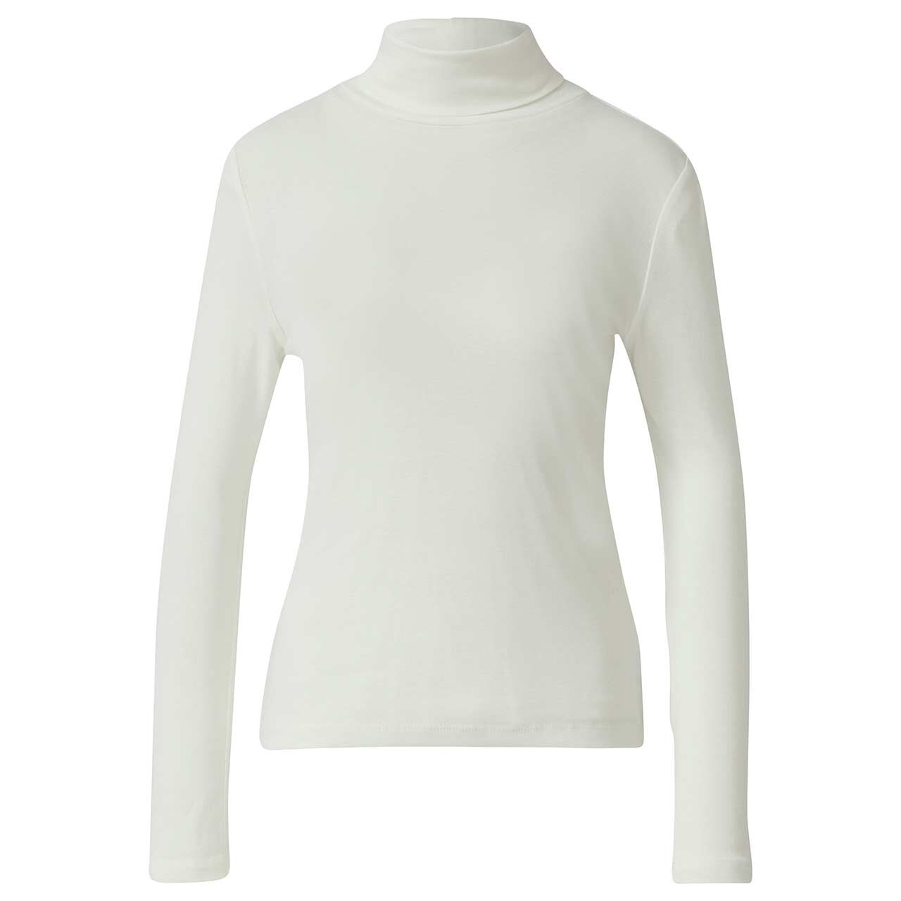 s.Oliver Damen Rollkragen Langarm Shirt creme white