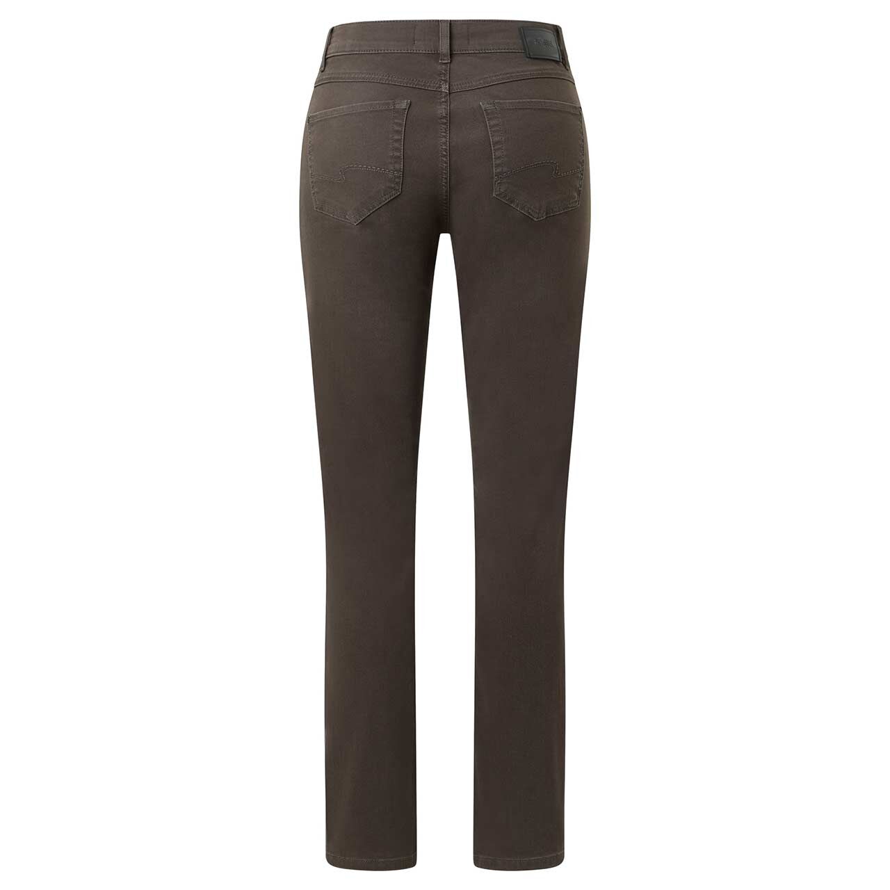 Stretch Damenjeans Cici von Angels in Dunkelbraun angewaschen, Rückansicht