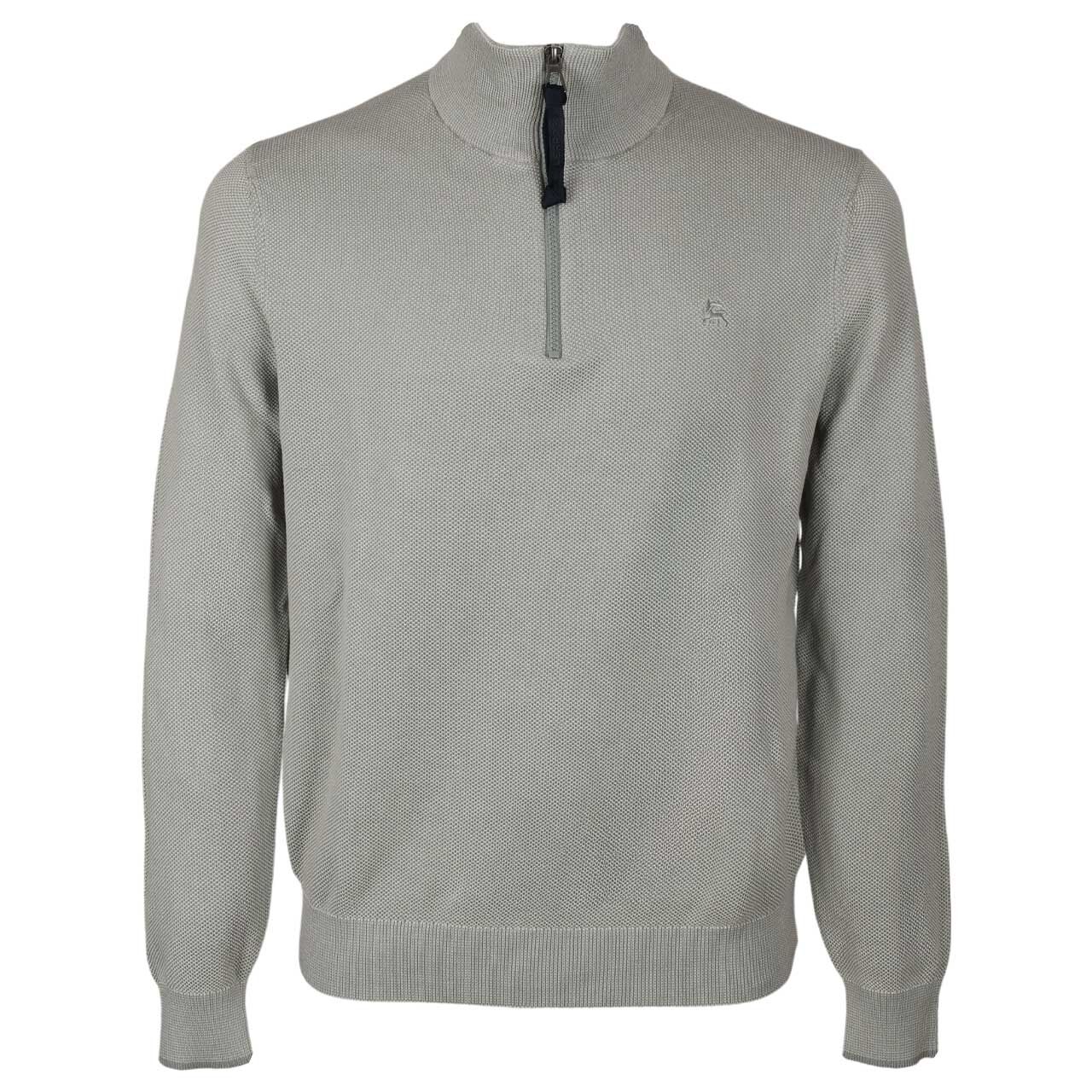 Lerros Herren Sweatshirt Troyer pearl grey melange