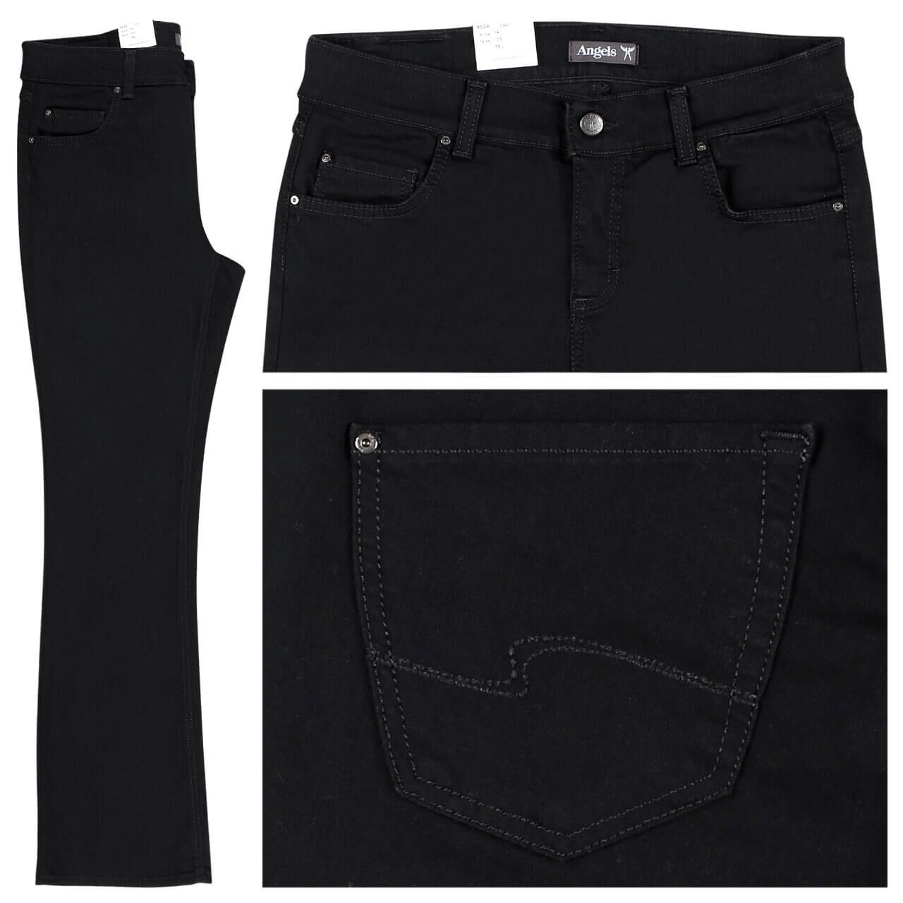 angels-jeans-luci-black-black-100 Angels Jeans Luci für Damen in Tiefschwarz, FarbNr.: 100