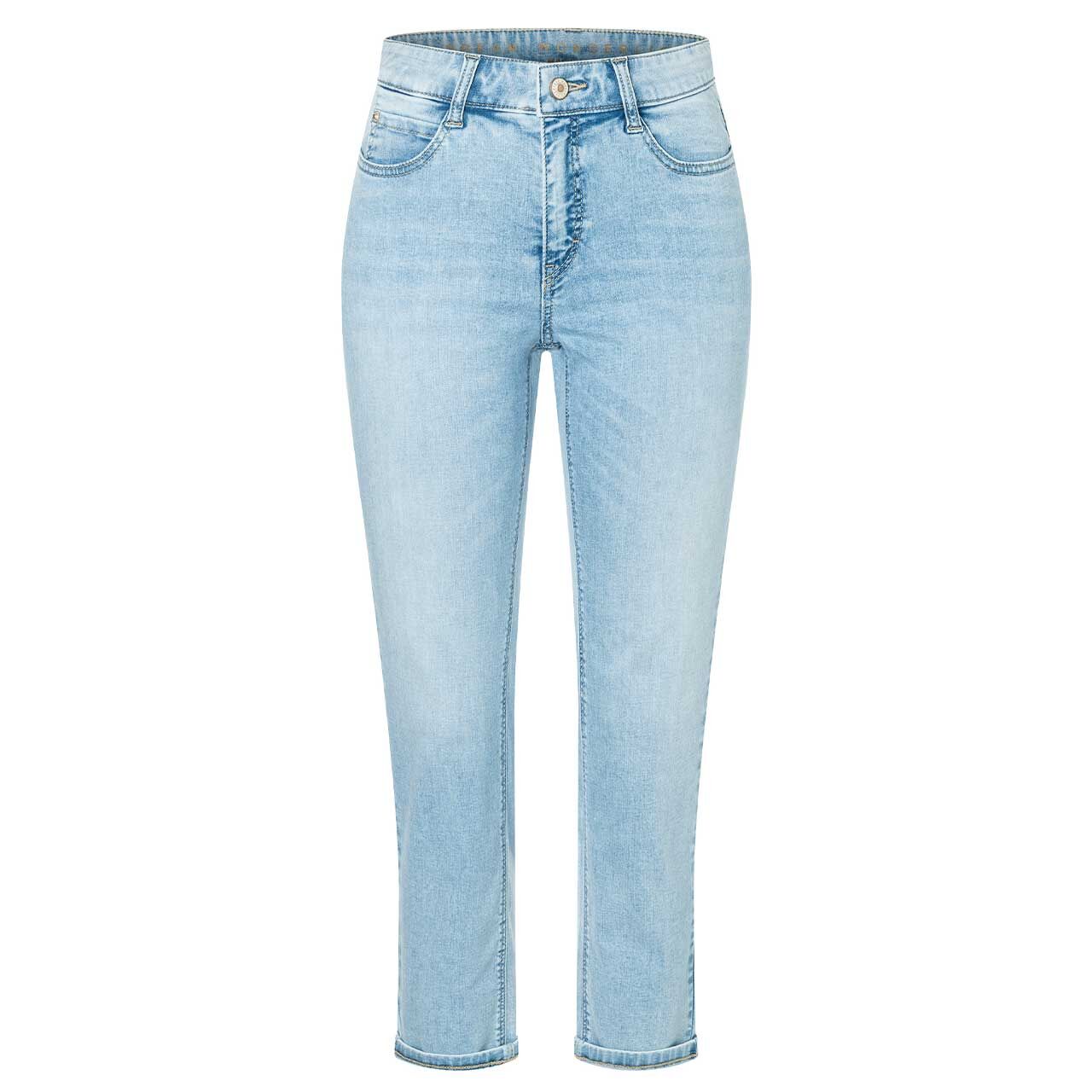 Stretch Damen 7/8 Jeans Dream Cropped von MAC in Hellblau angewaschen, Vorderansicht