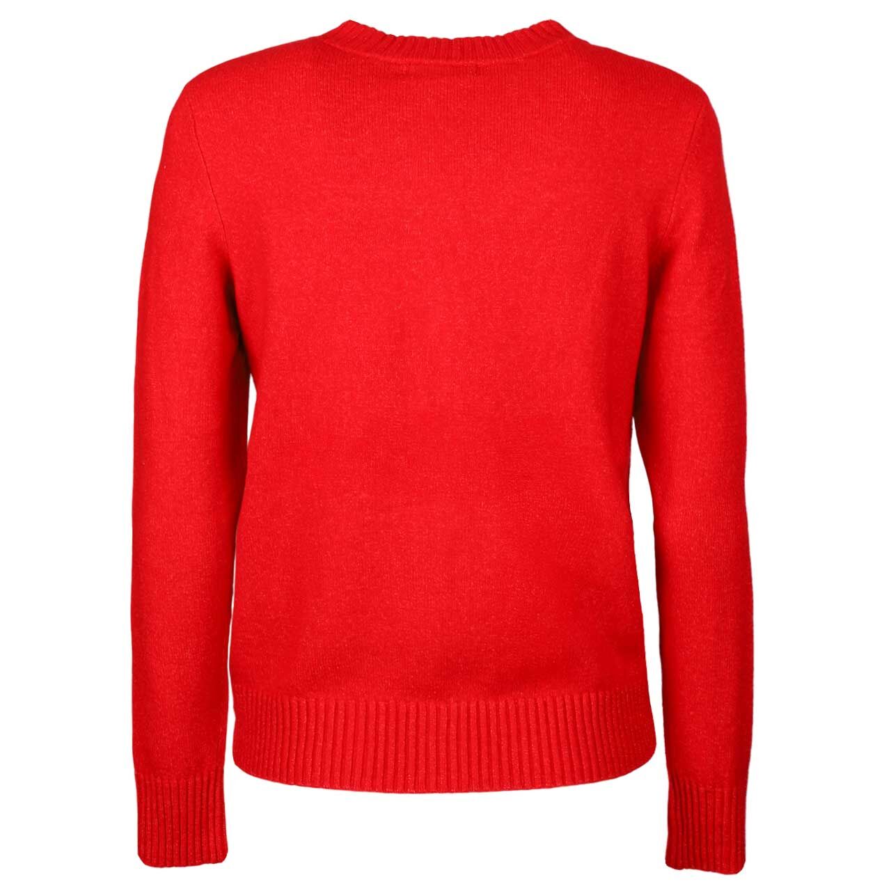 Damen Strickjacke Cosy Zipper Cardigan von Cecil in Rot meliert, Rückansicht