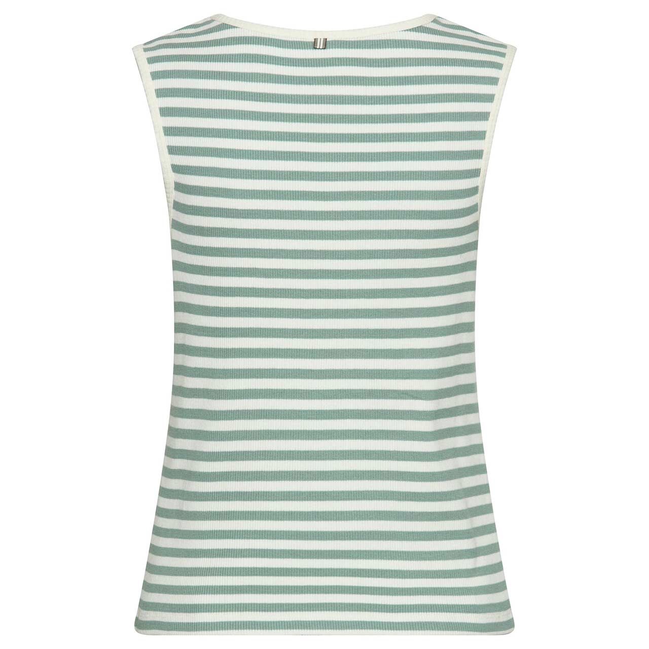 Damen Top von Camel active in Jadegrün gestreift, Rückansicht