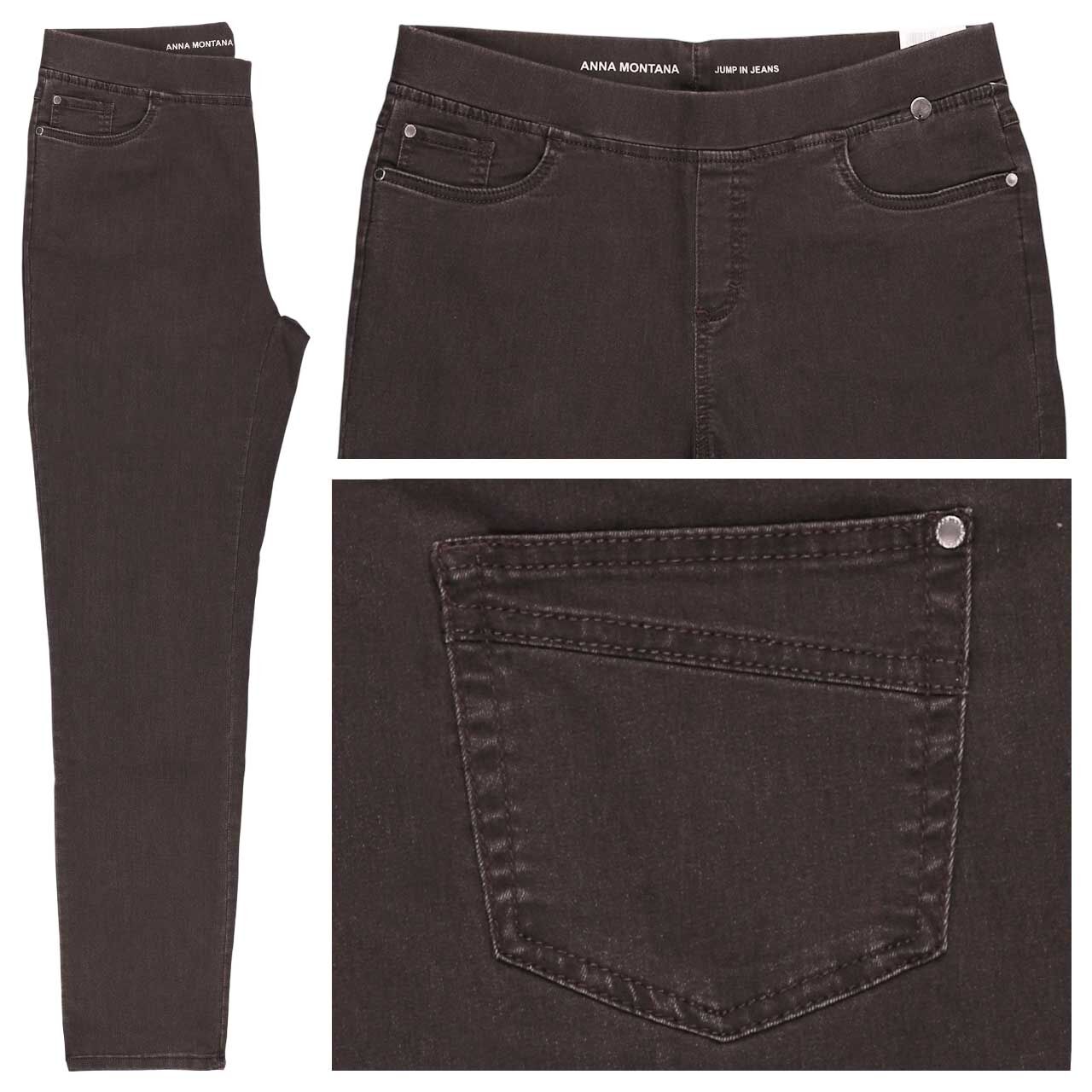 Anna Montana Angelika Röhre Jump in Jeans coffee