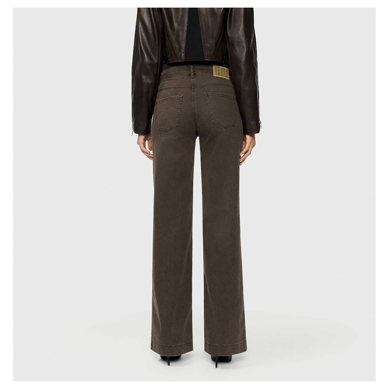 MAC Wide Jeans brown stone wash