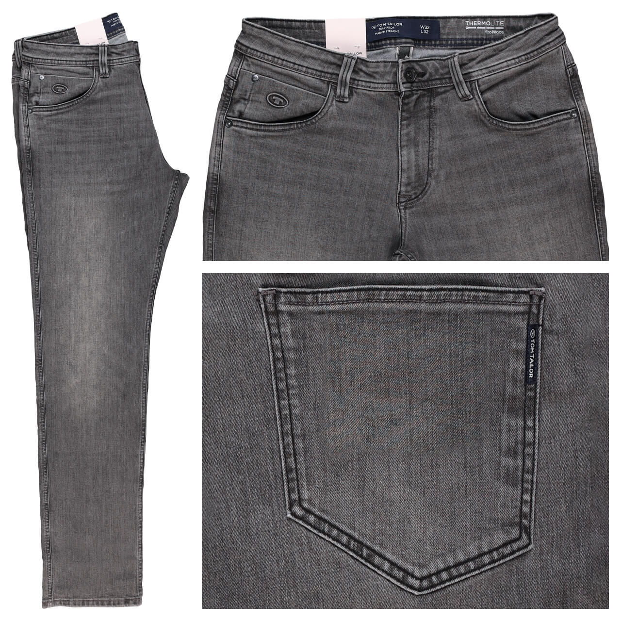 Tom Tailor Marvin Jeans grey thermo denim