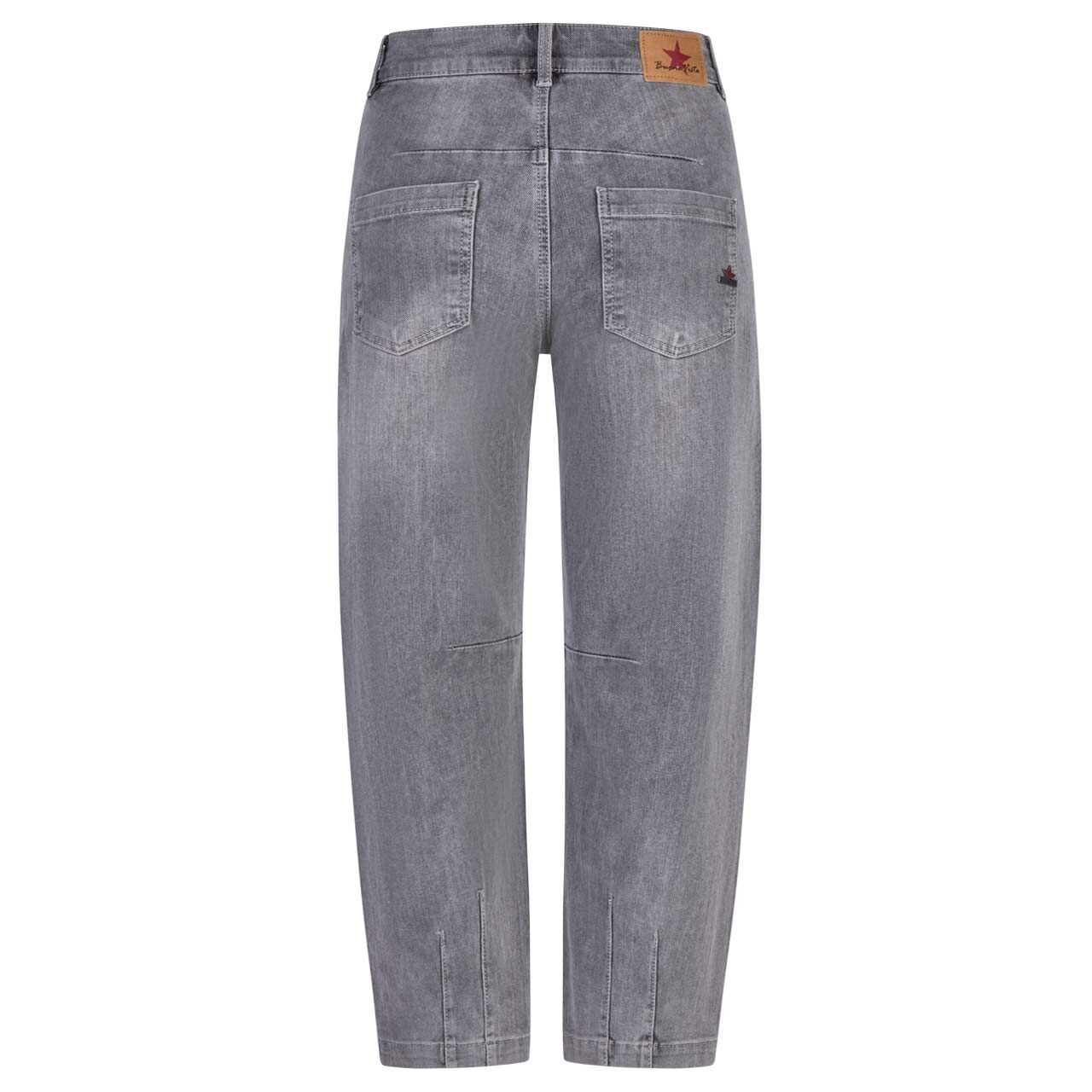Damenjeans Barrel-F 7/8 Stretch Denim von Buena Vista in Hellgrau, Rückansicht