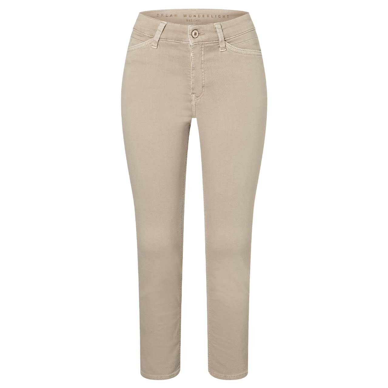 Damen 7/8 Baumwollhose Dream Summer von MAC in Hellbeige, Vorderansicht