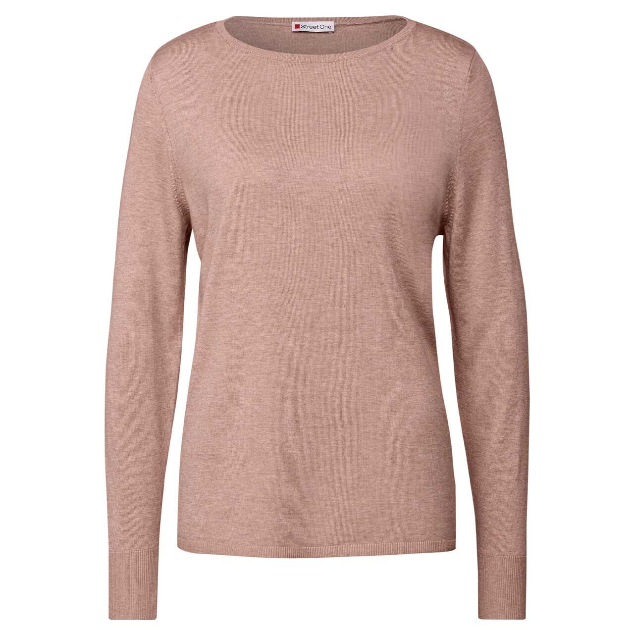 Street One Damen Pullover in Rosa meliert mit der Farbnummer 16913, Vorderansicht