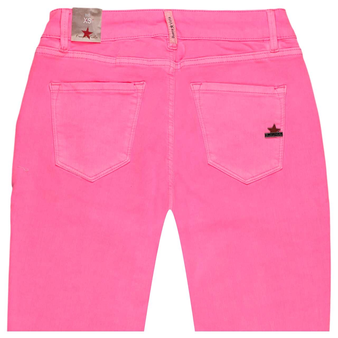 Damen Baumwollhose Italy V 7/8 Stretch Twill von Buena Vista in Pink, detaillierte Rückansicht