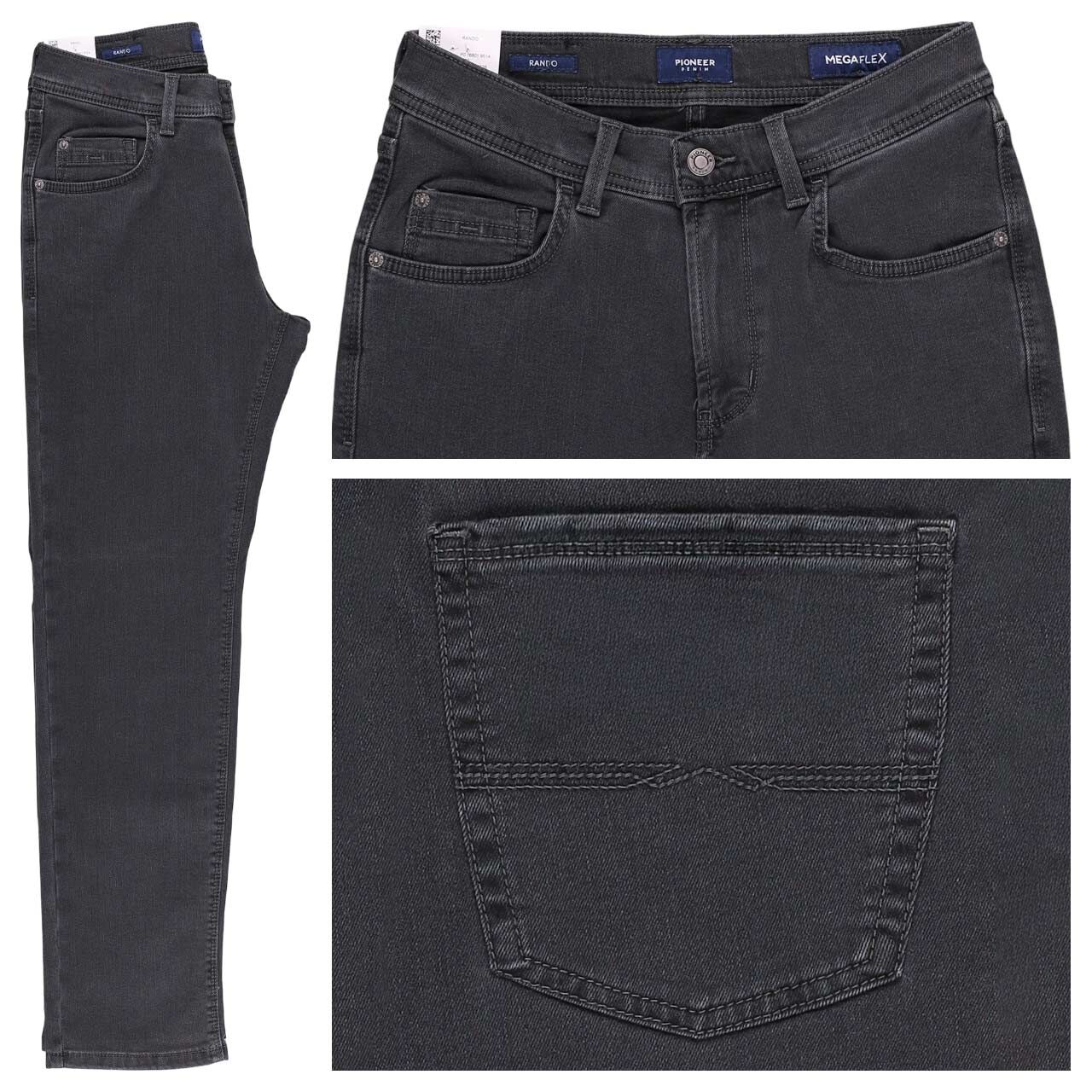 Pioneer Rando Jeans Megaflex grey raw thermo denim