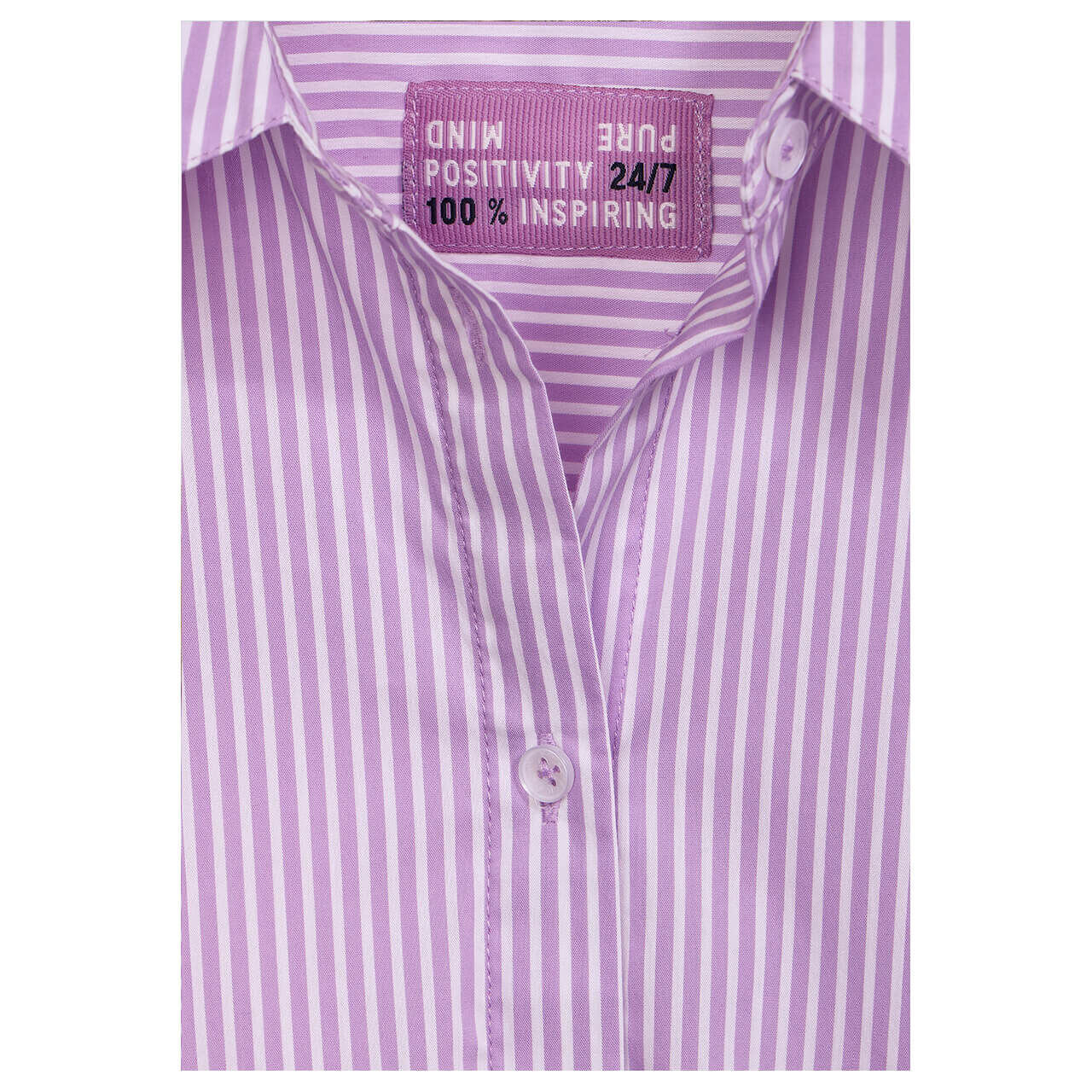 Cecil Damen Langarm Bluse Stripe Blouse sporty lilac