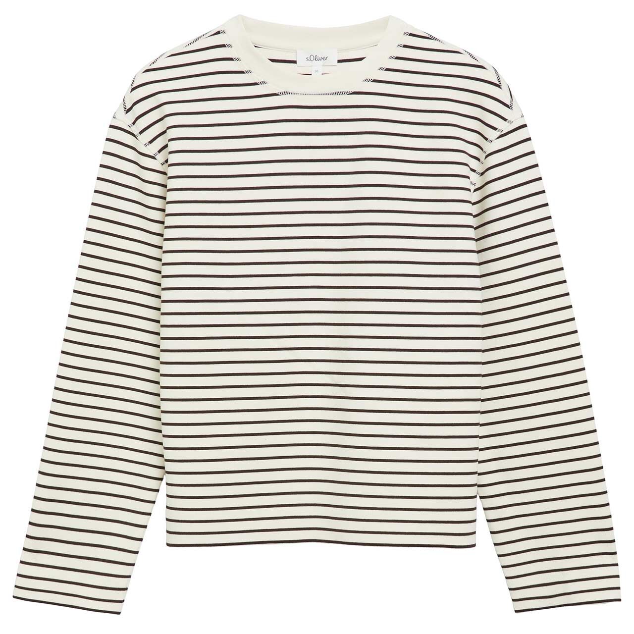 s.Oliver Damen Sweatshirt bitter chocolate stripe