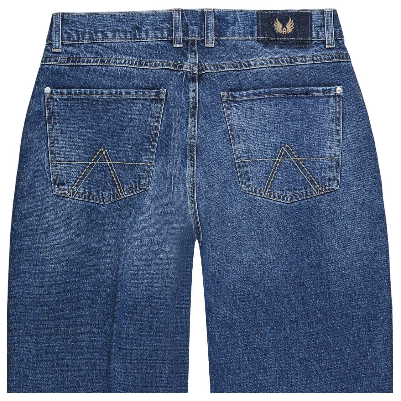 Stretch Damenjeans Liz TU von Angels in Blau angewaschen, detaillierte Rückansicht