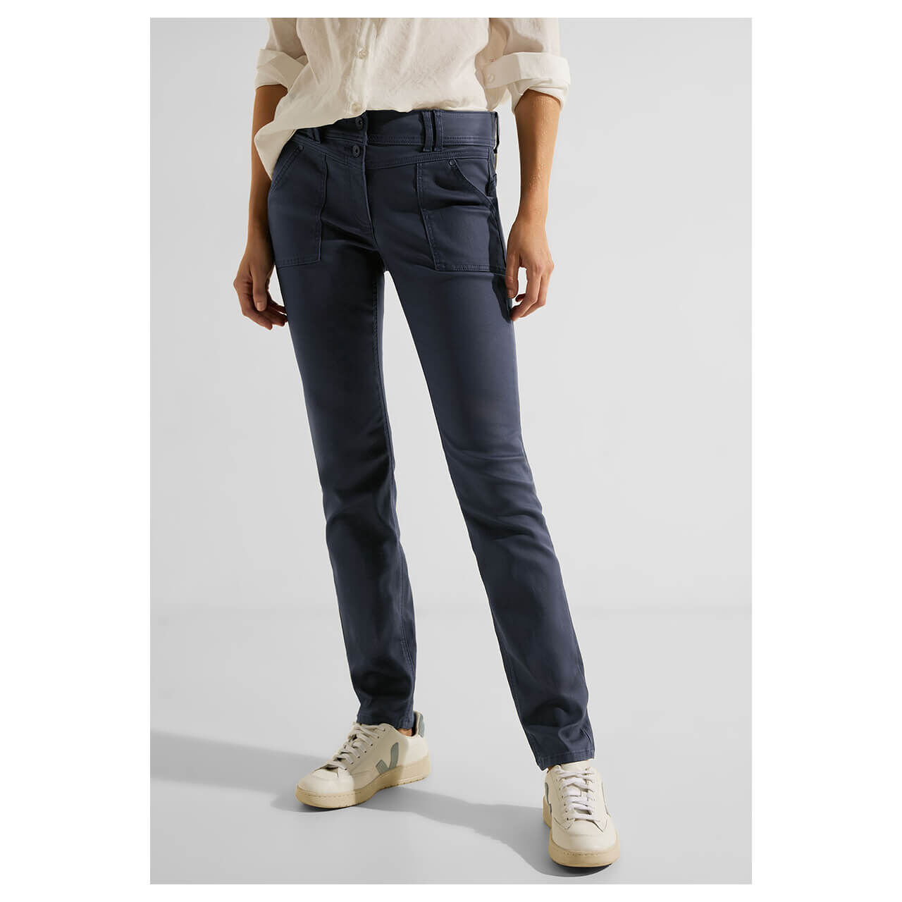 Cecil Toronto Jeans night sky blue coated 