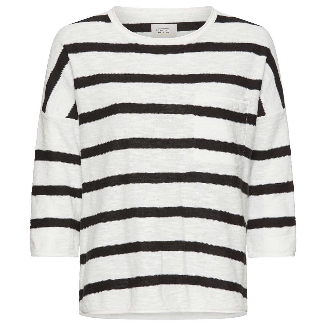 Camel active Damen 3/4 Arm Pullover caviar stripes