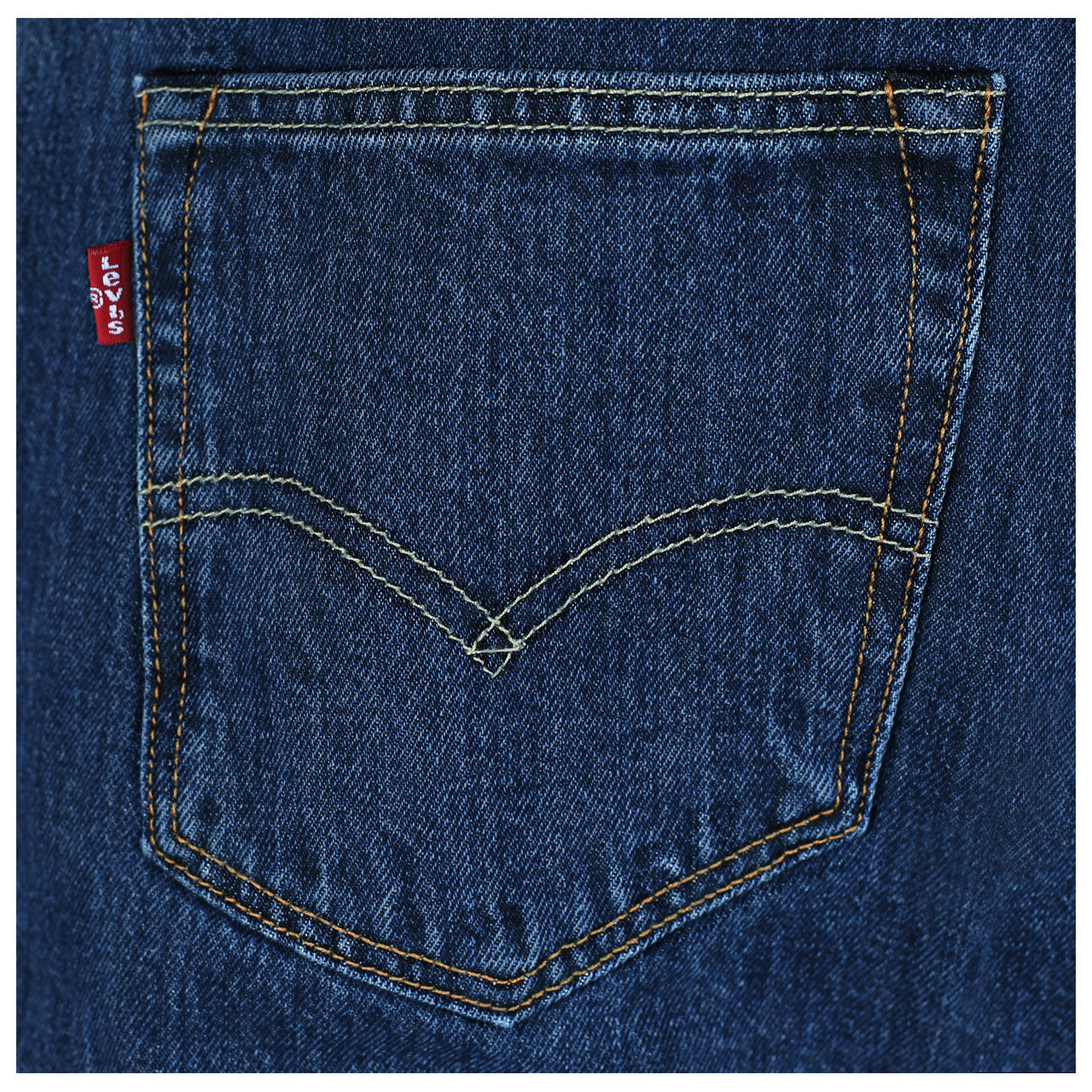 levis-jeans-stoneblue-114-detail Herren Jeans 501® von Levi's® in Blau, Detailansicht Gesäßtasche