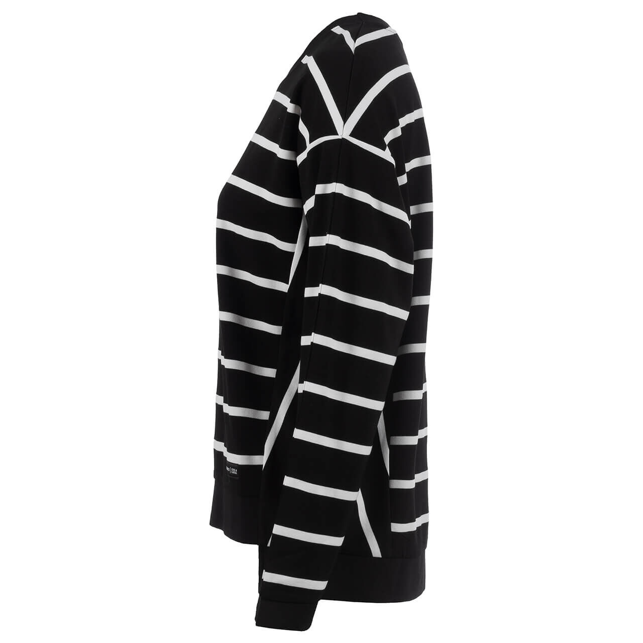 Soquesto Damen Sweatshirt black with white stripes