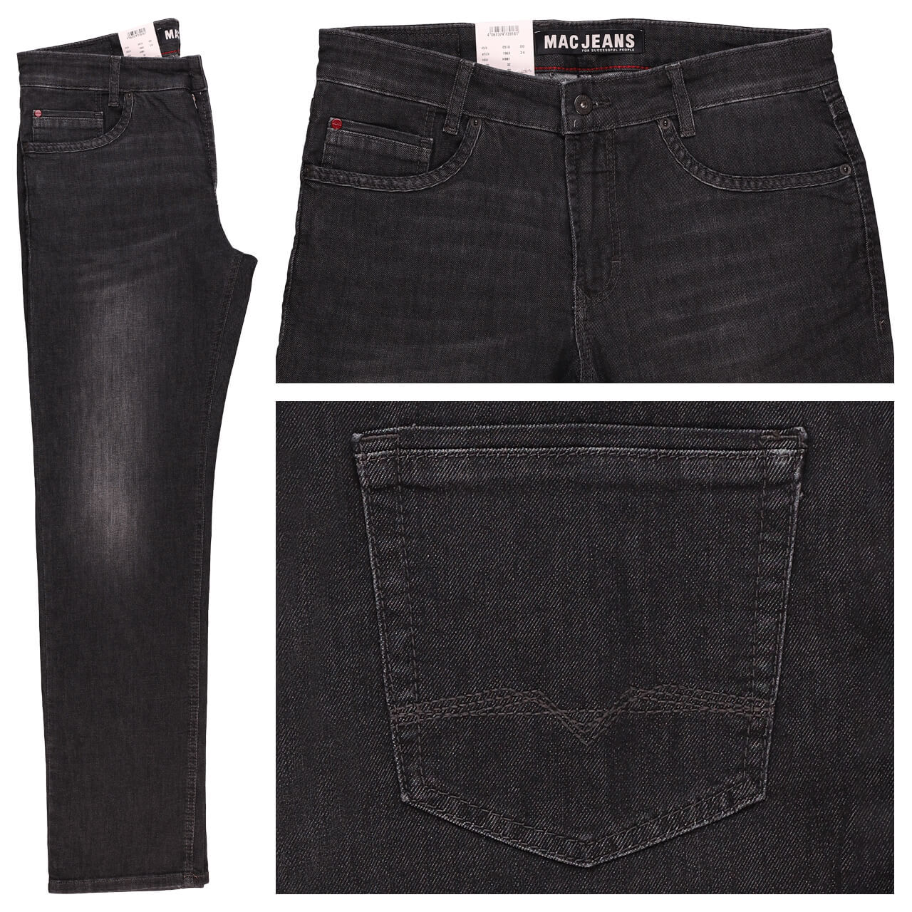 MAC Arne Jeans black stonewash