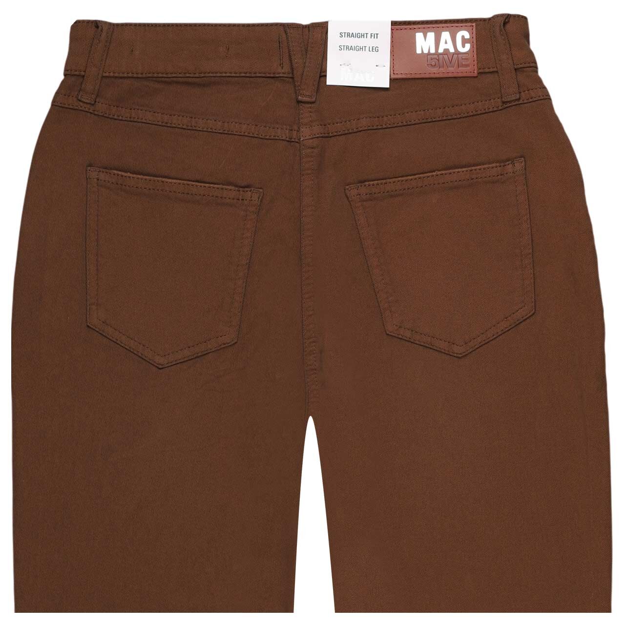 Damenjeans Melanie von MAC in Braun, detaillierte Rückansicht
