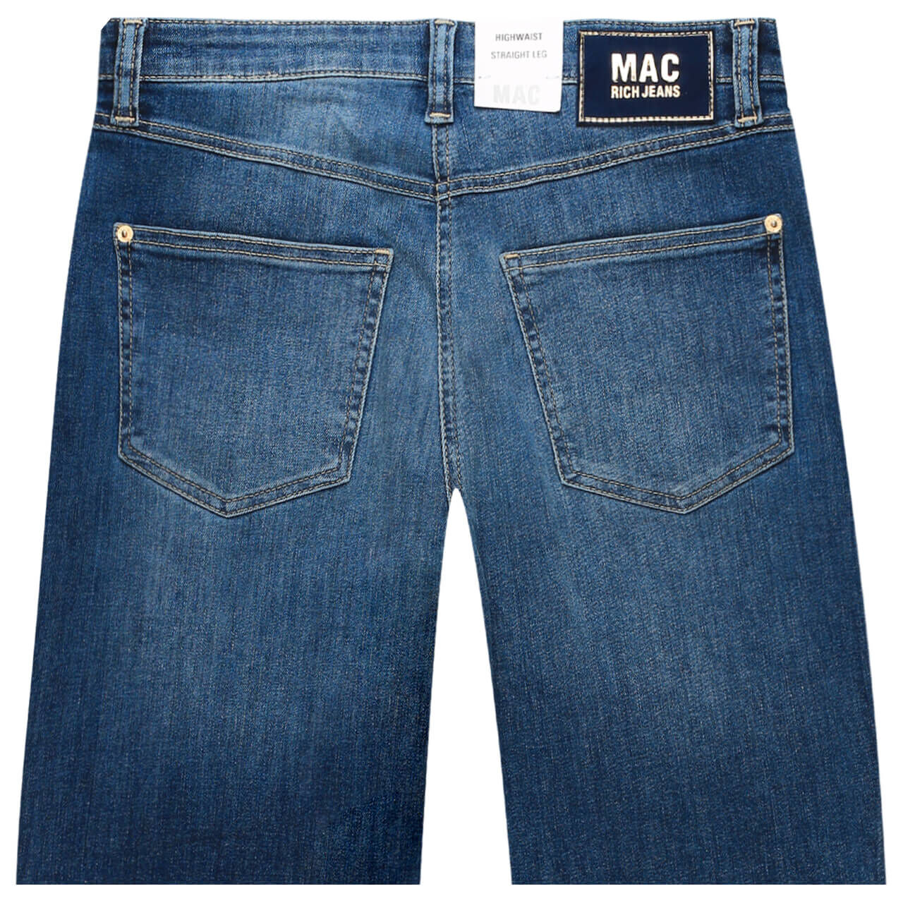 MAC Jeans Rich Straight für Damen in Mittelblau verwaschen, FarbNr.: D825
