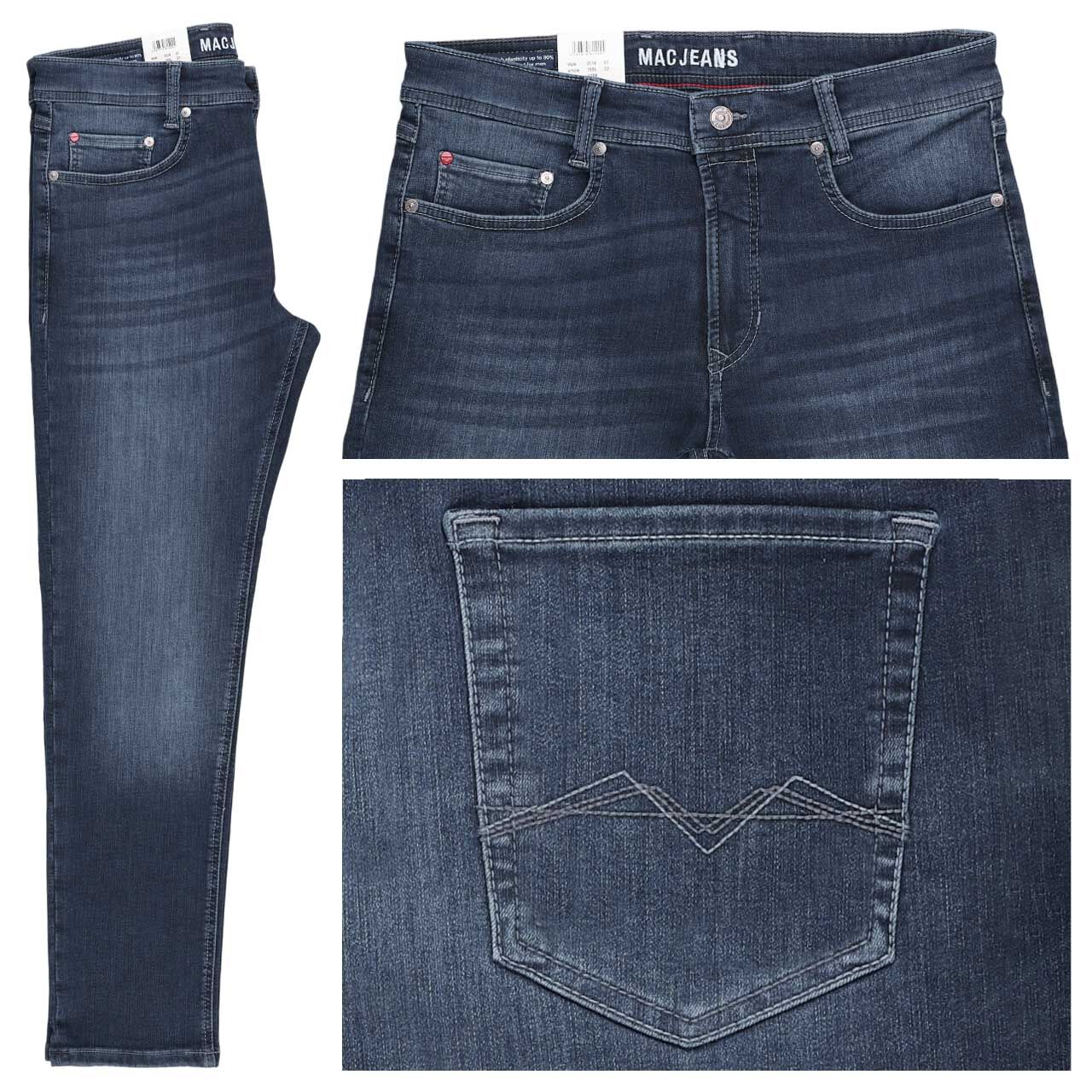 MAC Flexx Driver Jeans blue black used thermo denim