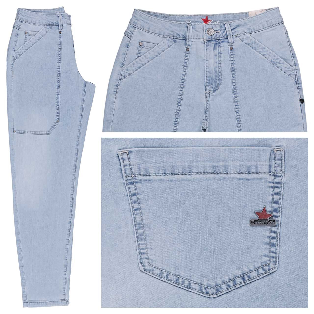 Buena Vista Carrot-P Cropped Air Denim Ankle Jeans light blue