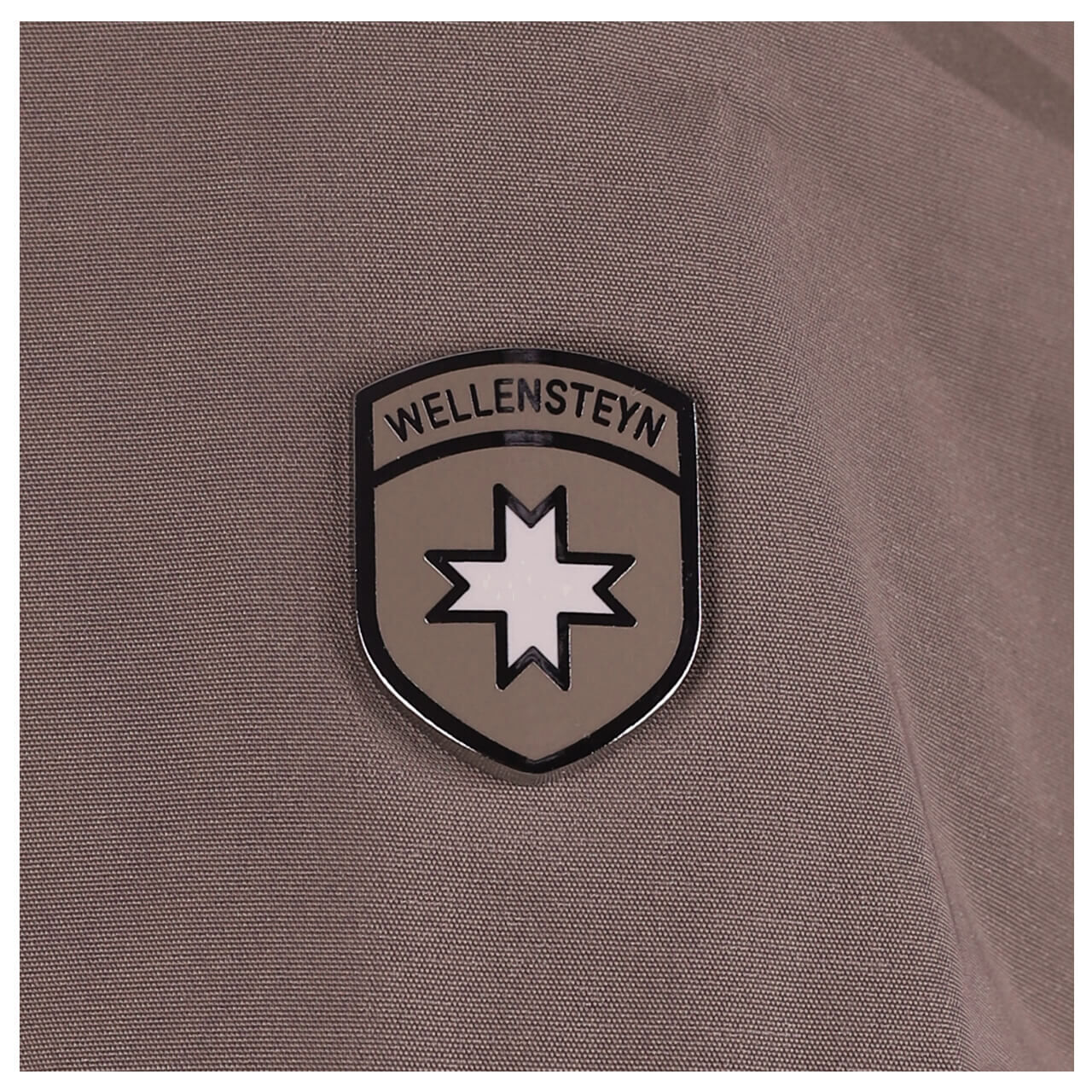Damen Jacke Enterprise von Wellensteyn in Beige, Detailansicht Logo