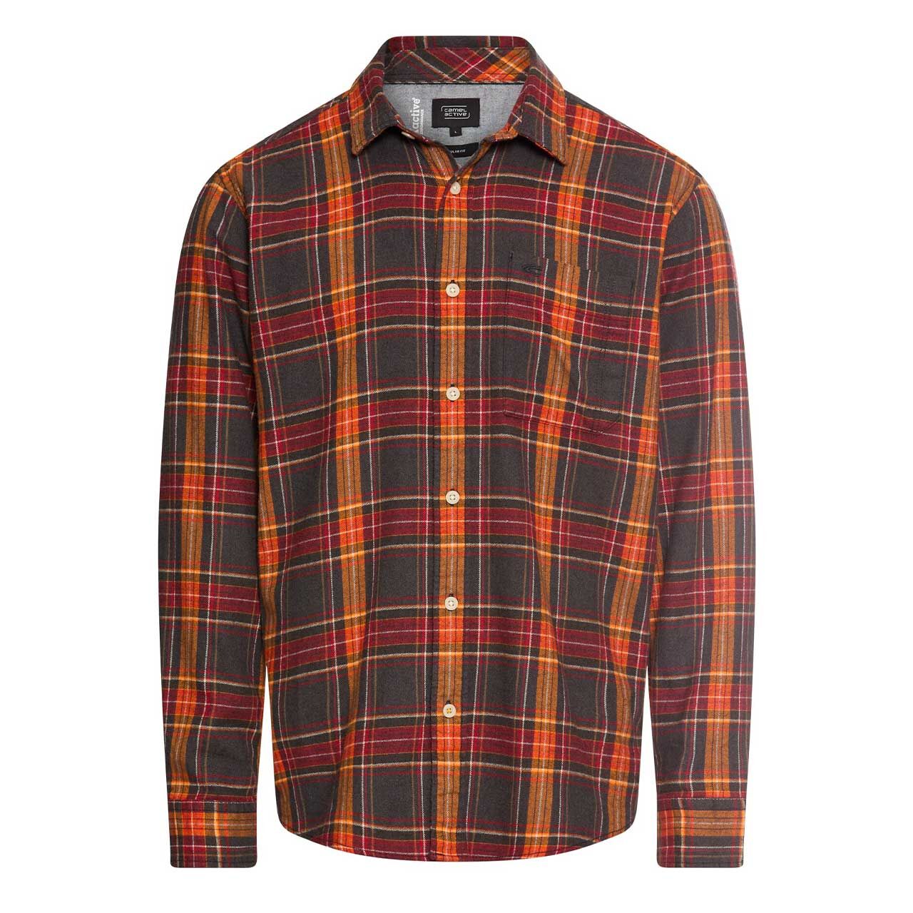 Camel active Herren Langarm Hemd orange