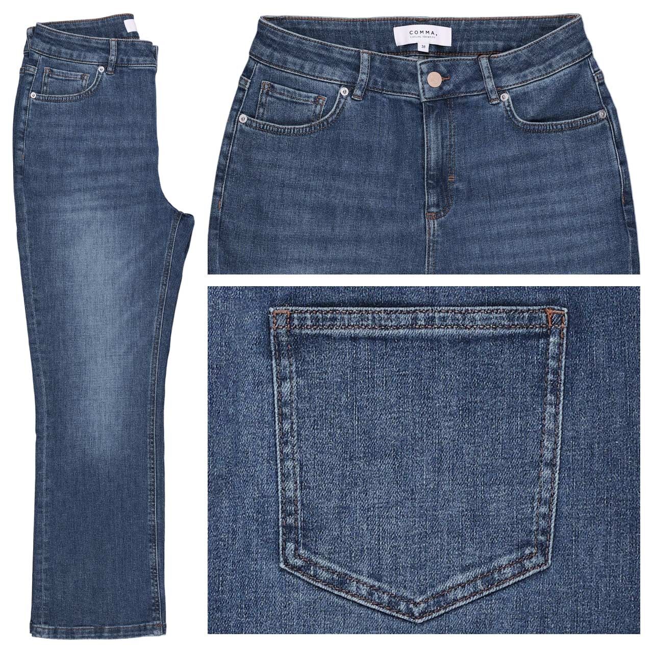 Comma Jade Easy Kick Damen 7/8 Jeans blue denim stretch