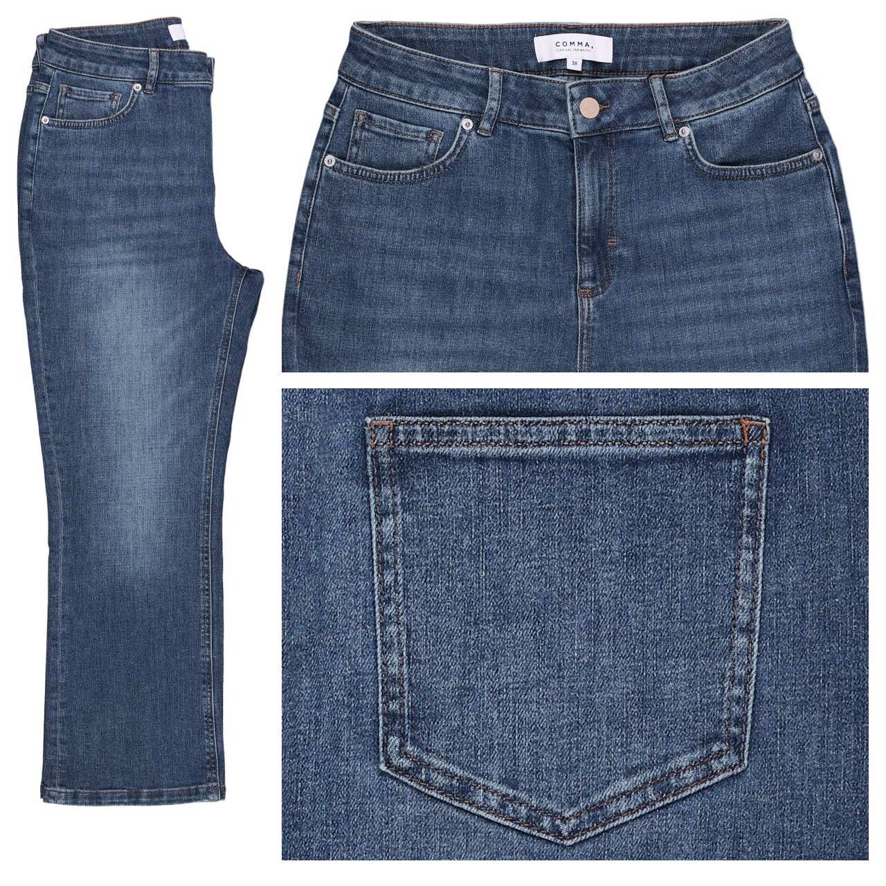 Comma Jade Easy Kick Damen 7/8 Jeans blue denim stretch Comma Jade Easy Kick Damen 7/8 Jeans blue denim stretch