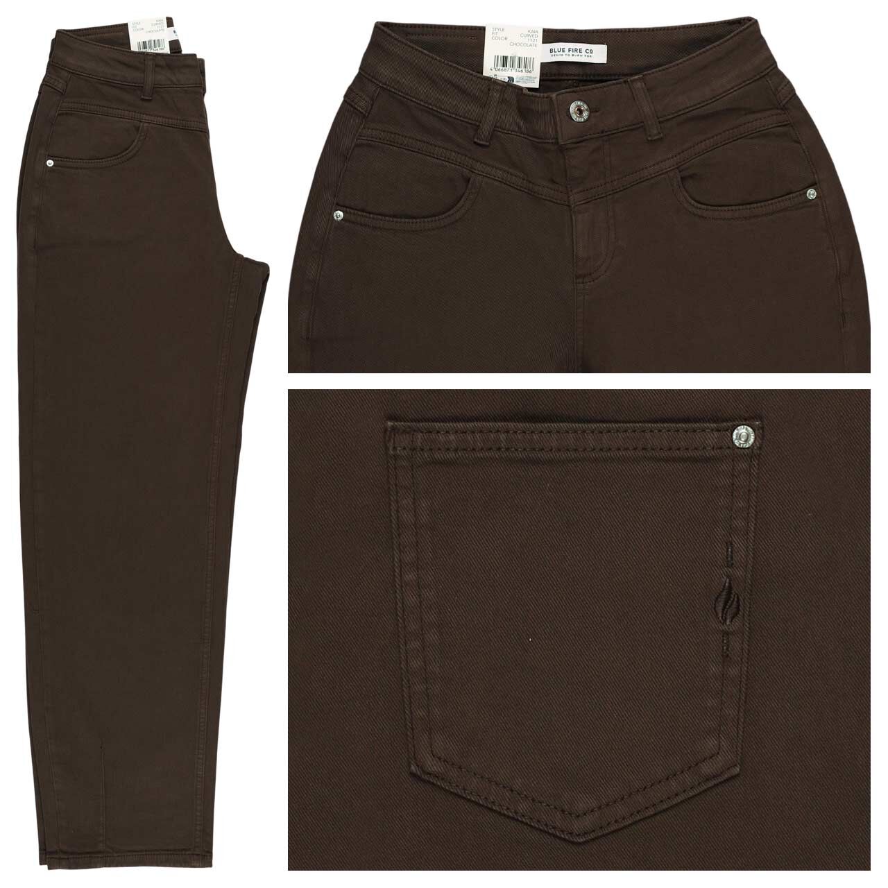 Blue Fire Kaia Ankle Jeans chocolate