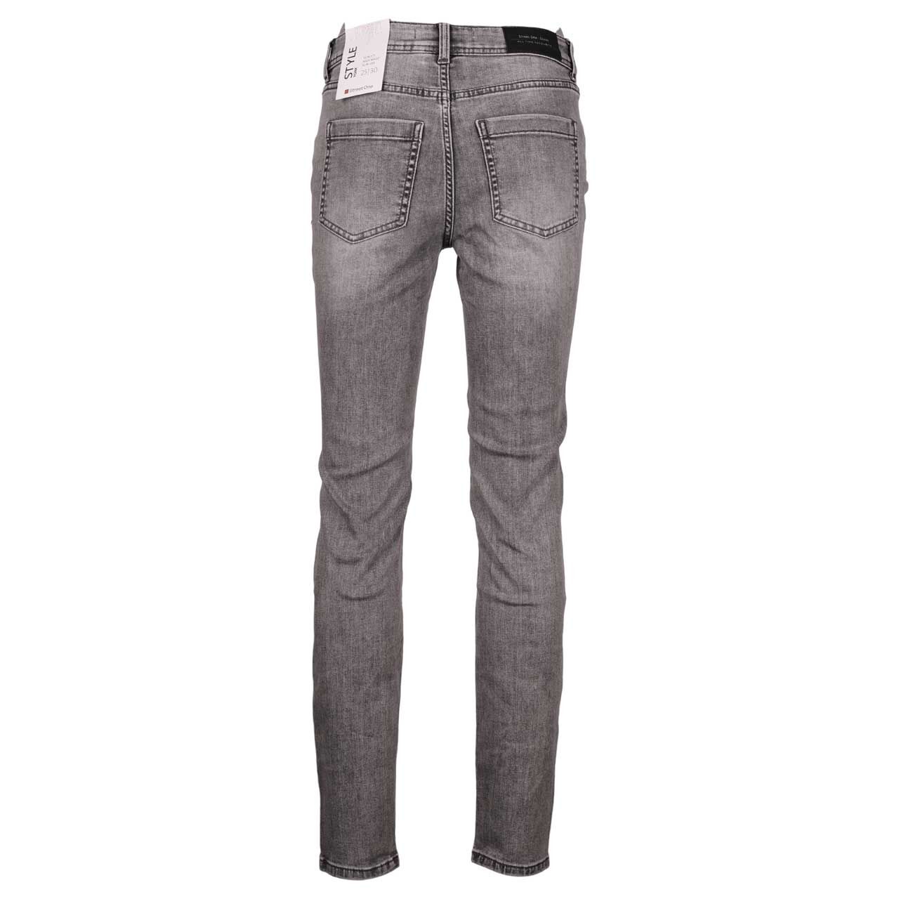 Damenjeans York von Street One in Grau verwaschen, Rückansicht