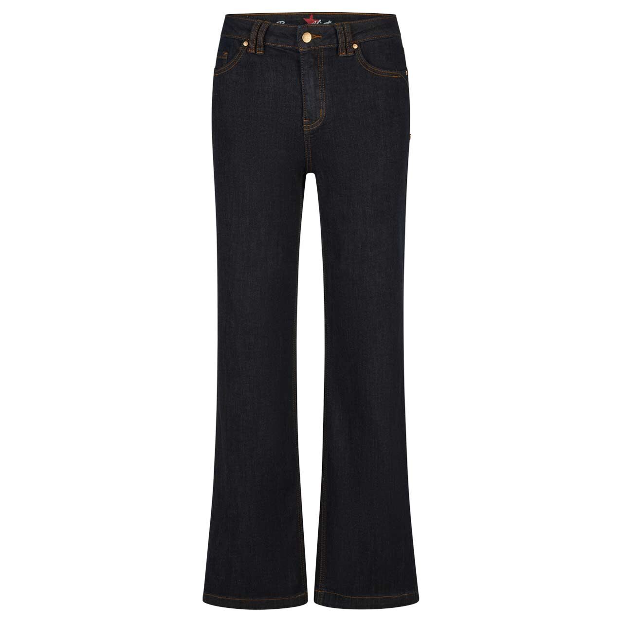 Stretch Damenjeans Straight Pants von Buena Vista in Dunkelblau, Vorderansicht