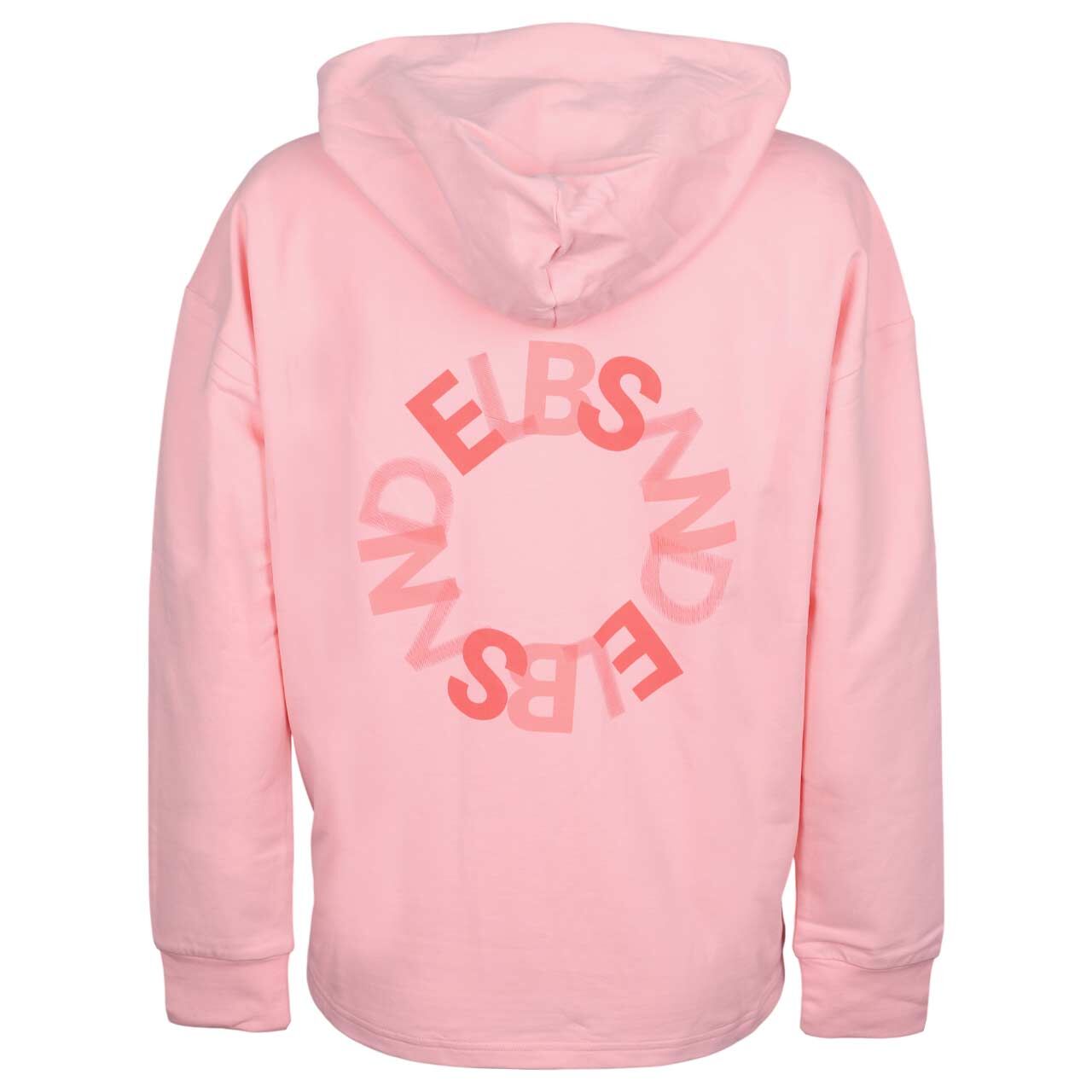 Damen Hoodie Sweatshirt Ela von Elbsand in Rosa mit Print, Rückansicht