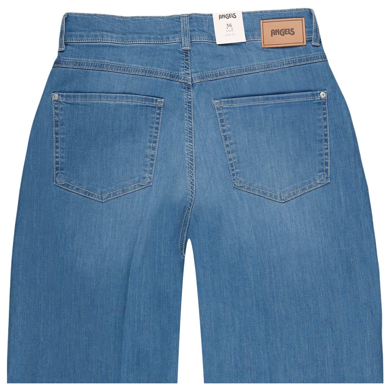 Damenjeans Liva von Angels in Blau verwaschen, detaillierte Rückansicht