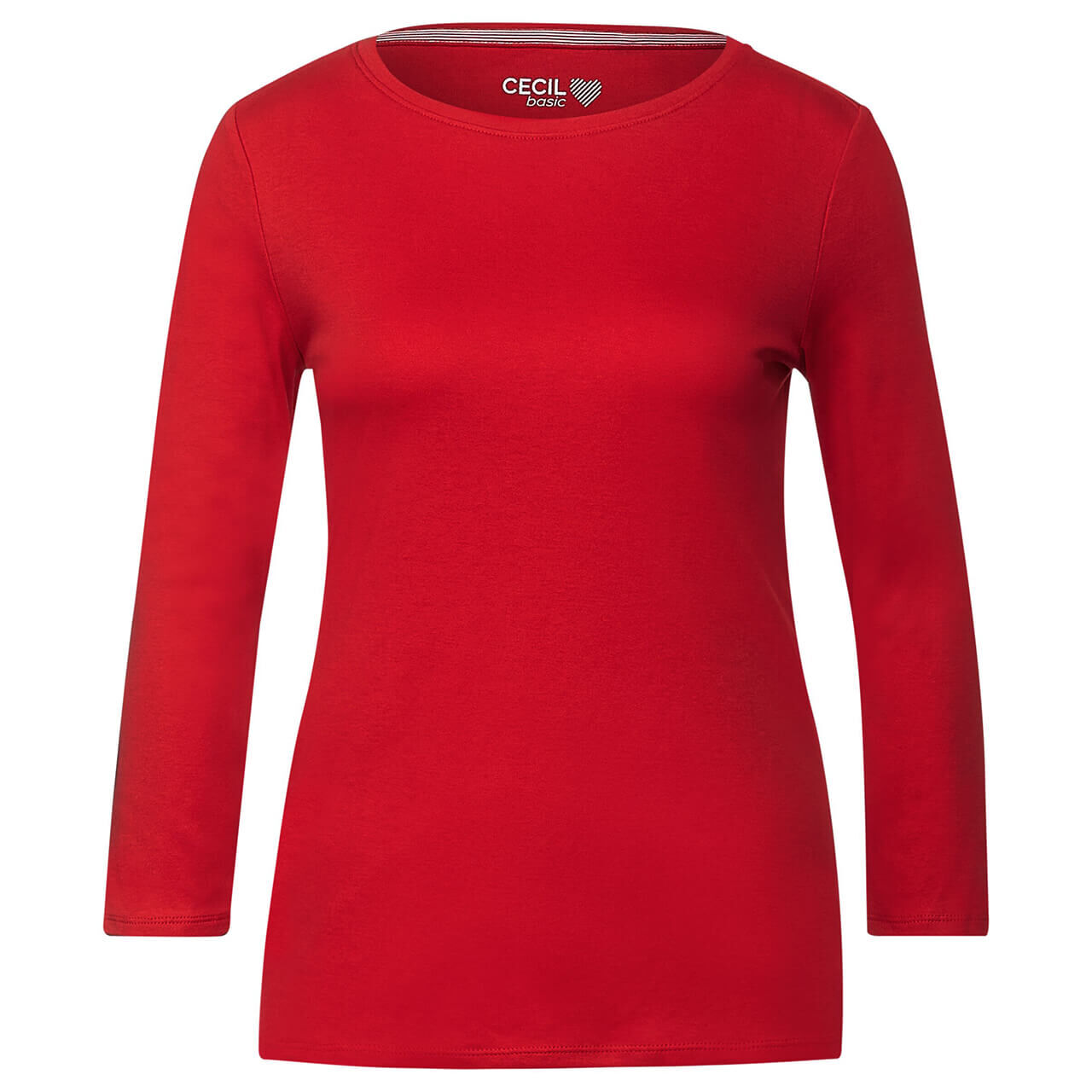 Cecil Basic Boatneck 3/4 Arm Shirt strong red