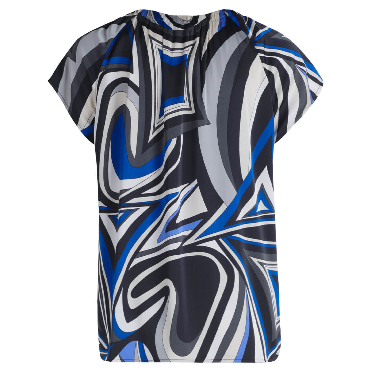 Betty Barclay Damen Kurzarm Bluse black blue white