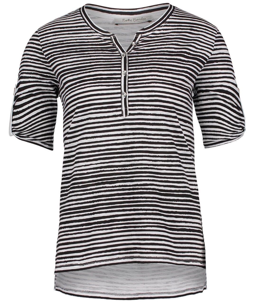 Betty Barclay Damen T-Shirt in Schwarz-Weiß gestreift, FarbNr. 9810