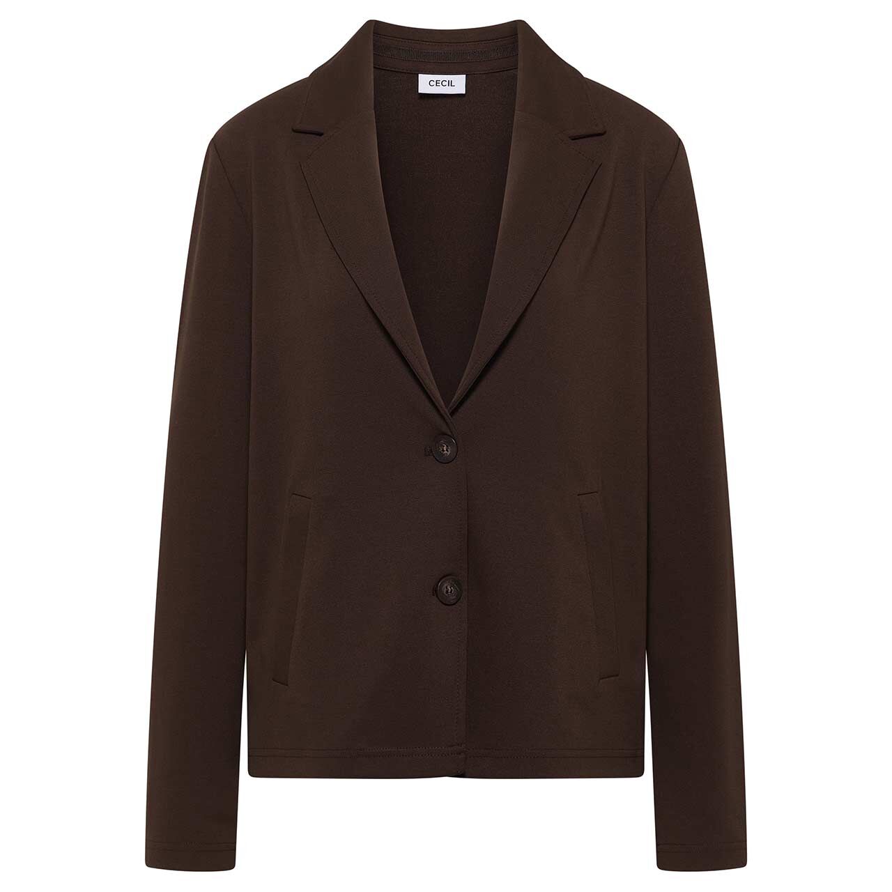 Cecil Damen Sweat Blazer Welt Pockets macchiato brown