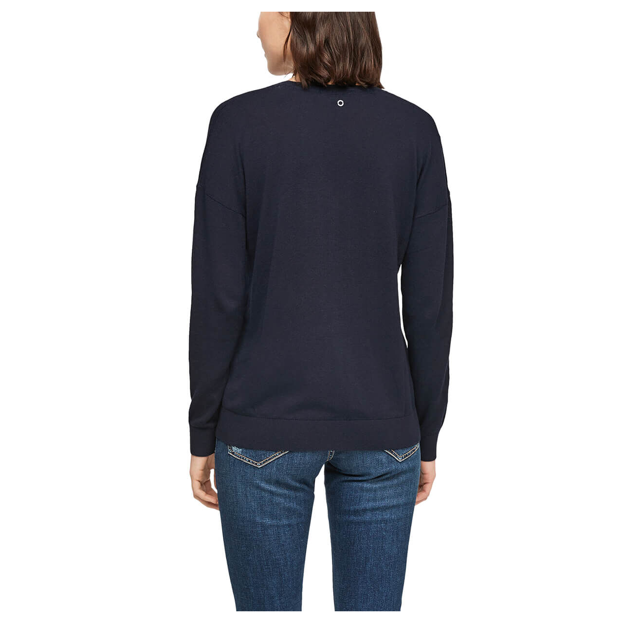 s.Oliver Basic Pullover für Damen in Dunkelblau, FarbNr.: 5959